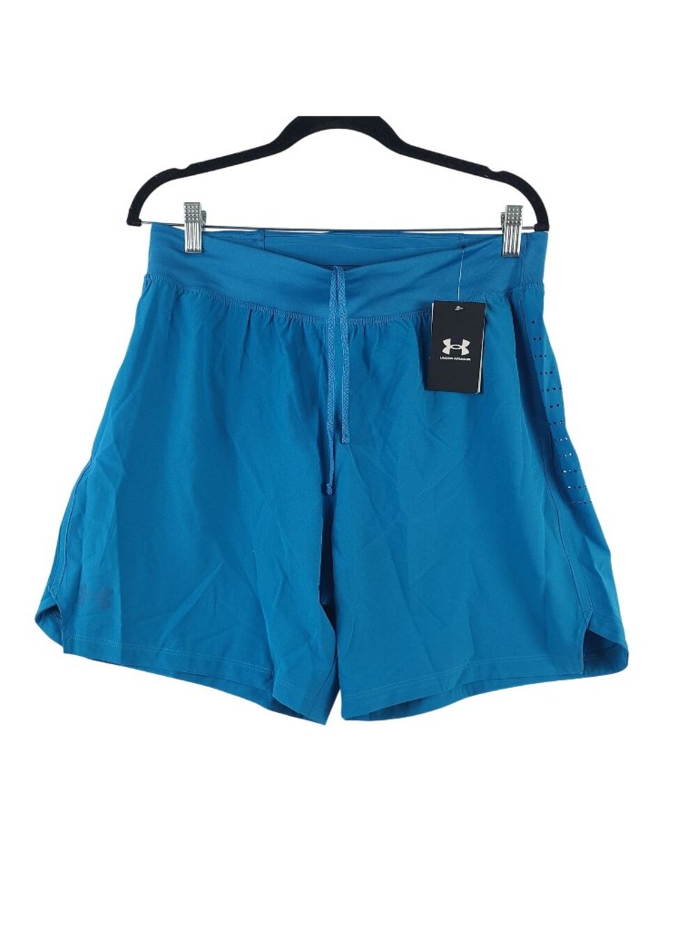 NEW UA Men's Speedpocket 7" Fitted Shorts Blue Size Large